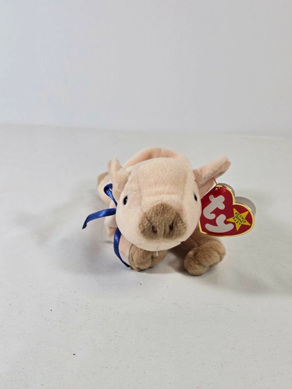 Vintage 1999 Ty Beanie Baby Knuckles the Pig Plush Toy